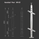 Roestvrijstalen hekpost